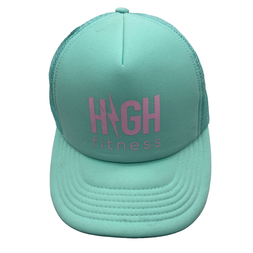 HIGH Fitness Mint Mesh Trucker Hat One Size Adjustable 100% Polyester New